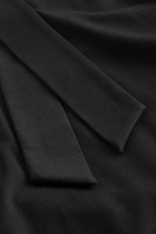 Robe, 7/8 sleeve, wrap-around, Jet Black