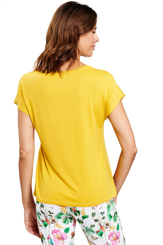 Shirt, 1/2 sleeve, v-neck, Honey