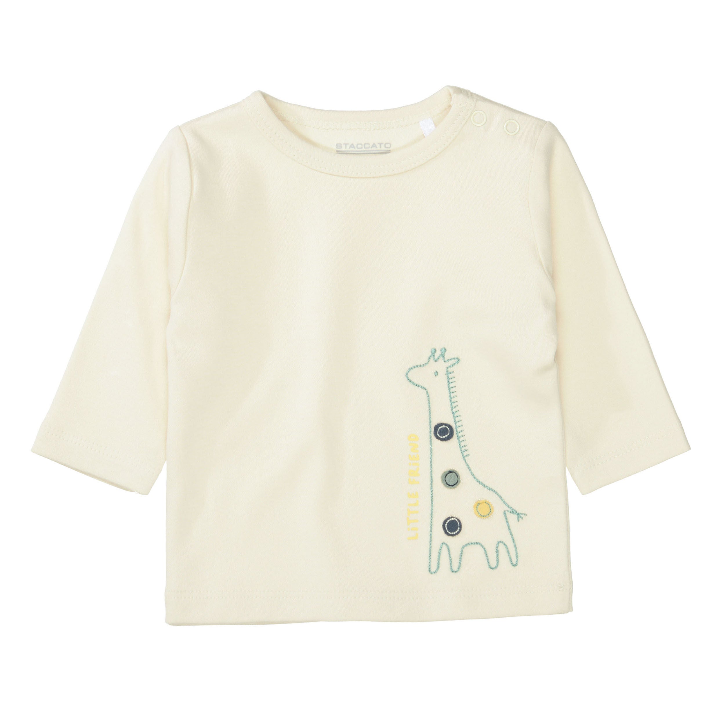 ORGANIC COTTON Langarmshirt mit Giraffen-Stickerei – I.G. von der Linde | Rundhalsshirts