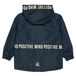 Jacket with contrasting wording