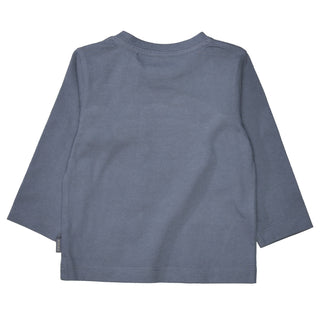 Long-sleeved shirt with dinosaur appliqué