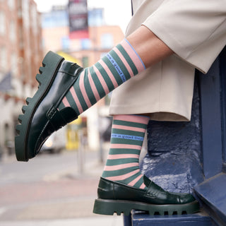 Color block stripe socks