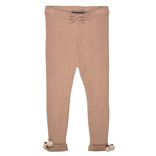 Knitted leggings with an elastic waistband