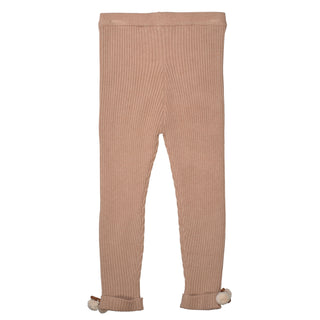 Knitted leggings with an elastic waistband