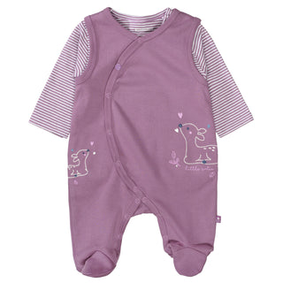 Romper with shirt made from organic cotton