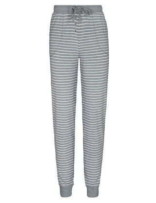 Women's cuffed trousers with stripes