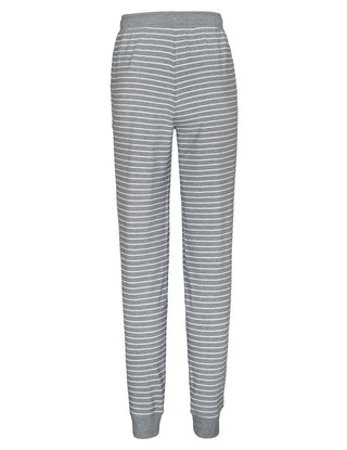 Women's cuffed trousers with stripes