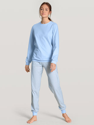 DAMEN Pyjama mit Bündchen