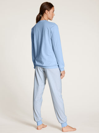 DAMEN Pyjama mit Bündchen