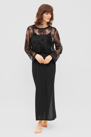 Nd, 1/1 sleeve, round neck, Black