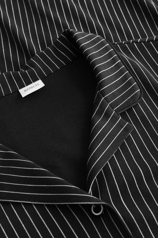 Nd, 1/1 sleeve, lapel collar, butto, Stripe Black