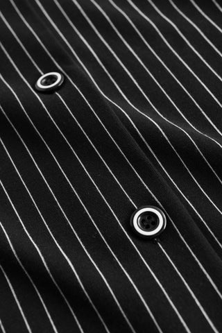Nd, 1/1 sleeve, lapel collar, butto, Stripe Black