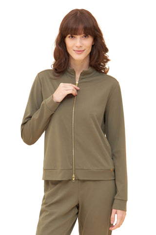 Jacket, 1/1 sleeve, zipper, Olive