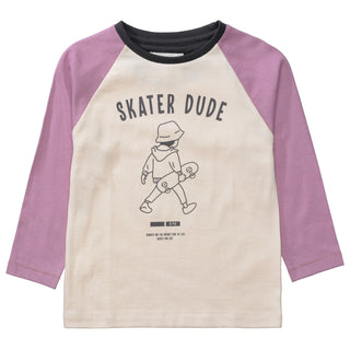 Long-sleeved shirt with a skater print