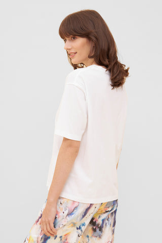 Shirt, GOTS, 1/2 sleeve, round neck, White