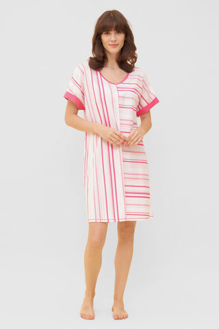 Nd, 1/2 sleeve, v- neck, Stripe