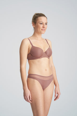 LOUIE Satin Taupe String
