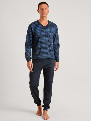 HERREN Pyjama mit Bündchen