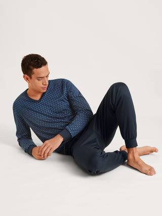 HERREN Pyjama mit Bündchen