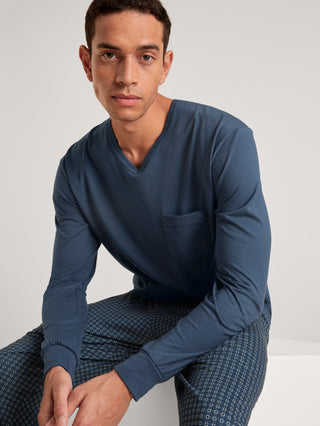 HERREN Pyjama mit Bündchen