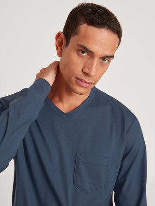 HERREN Pyjama mit Bündchen