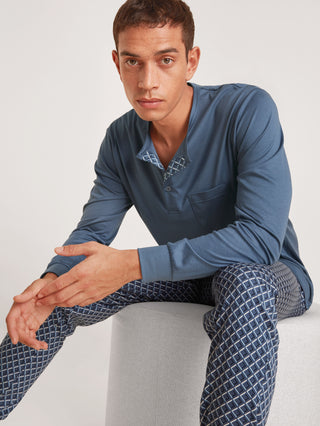 HERREN Pyjama mit Bündchen