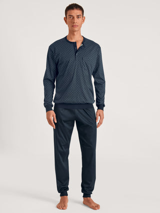 HERREN Pyjama mit Bündchen