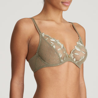 AGNES golden olive Tiefdekolletierter BH
