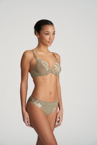 AGNES golden olive Tiefdekolletierter BH