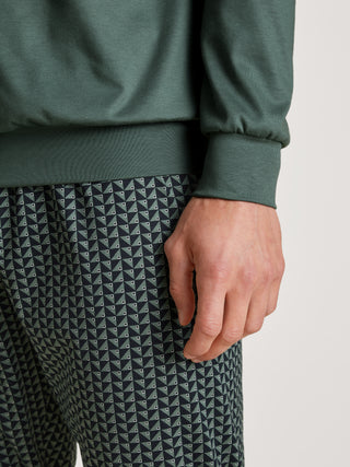 HERREN Pyjama mit Bündchen