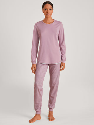 DAMEN Pyjama mit Bündchen