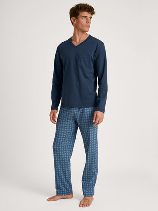 HERREN Pyjama, insignia blue