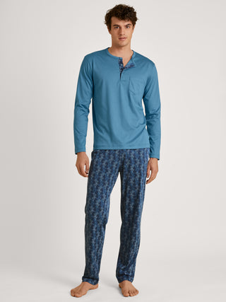 HERREN Pyjama, niagara blue