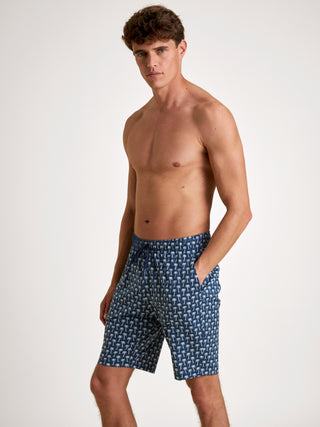 HERREN Bermudas, insignia print