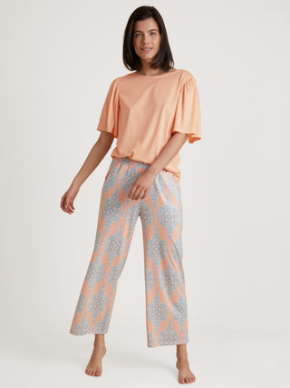 DAMEN Hose 7/8, peach parfait