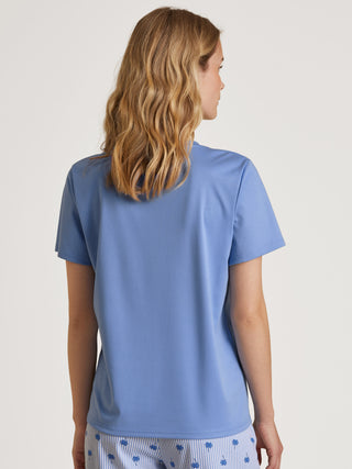 DAMEN Shirt kurzarm, hydrangea blue