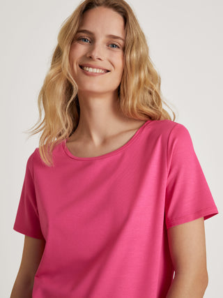 DAMEN Shirt kurzarm, pink flash