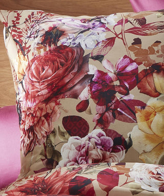 G-114257 | fleuresse | Digital bedrucke Bettwäsche mit bunten Blumen aus Mako Satin |  0003 TERRACOTTA  | 100% Baumwolle | 4043202620818